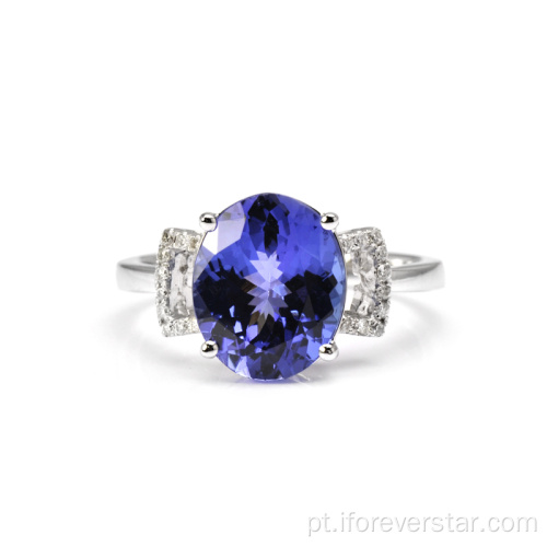 Tanzanite Ring Ring Valor 925 jóias de prata